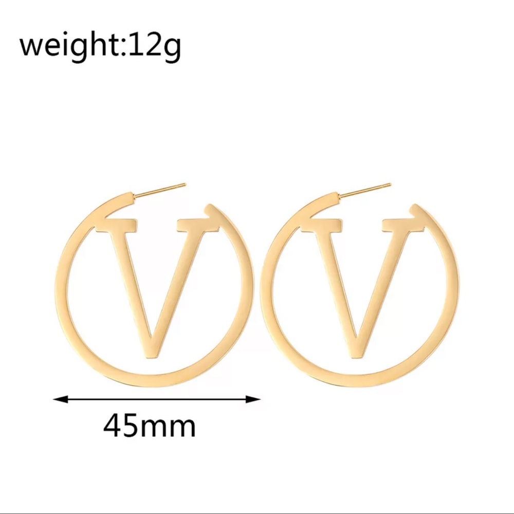 Gold Hoop Earrings ✨ - Picture 3 of 4